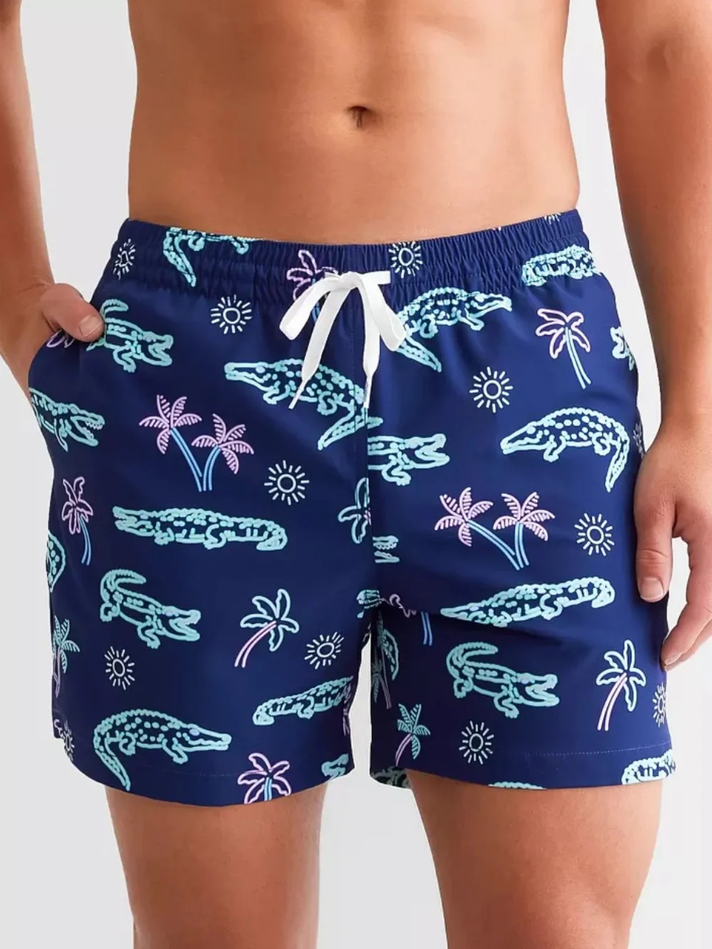 Chubbies The Neon Glades Stretch Swim Trunks size M 5.5 inch new navy blue
